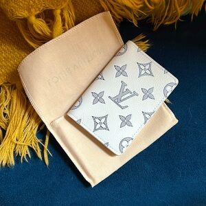 NWT Louis Vuitton Pocket Organizer in white and blue